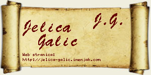 Jelica Galić vizit kartica